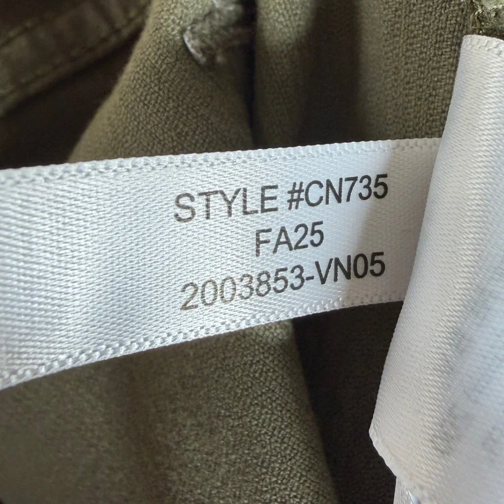 J. Crew Women's Wide Leg Corduroy Trouser Pants size 27 Olive Green CN715